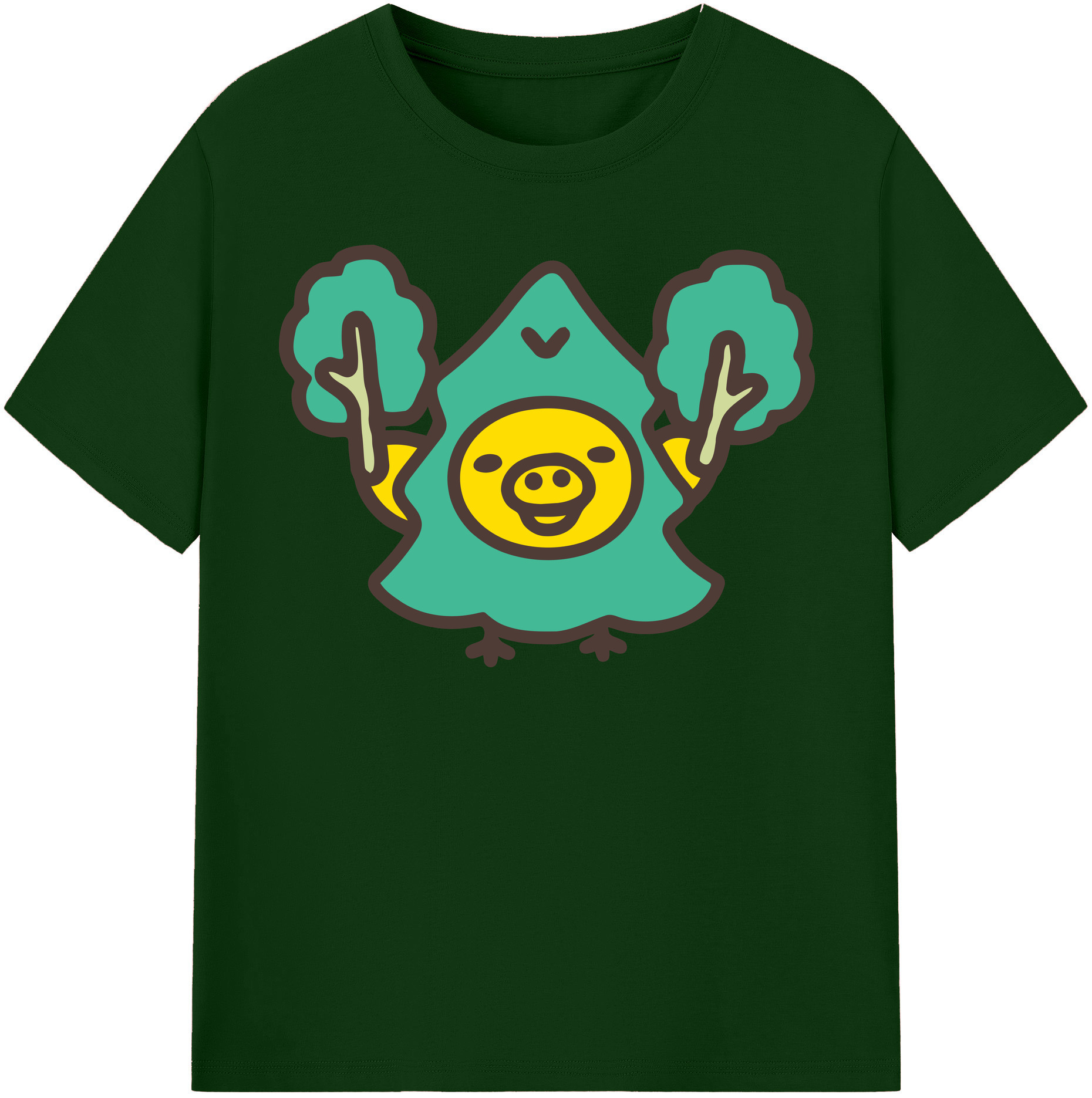 （画像用） リラックマ リラックマ キイロイトリ Rilakkuma Korilakkuma Kiiroitori 綿100％半袖Tシャツ（フロントプリント）